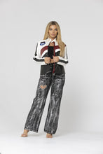 Load image into Gallery viewer, Color Block Pu Leather Jacket