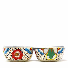 Load image into Gallery viewer, Half Moon Bowls - Dots and Flowers, Set of Two - Encantada