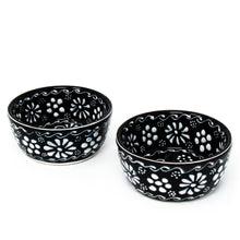 Load image into Gallery viewer, Set of 2 Encantada Handmade Pottery Appetizer & Dip Bowl, Ink