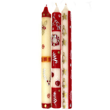 Load image into Gallery viewer, Tall Hand Painted Candles - Three in Box - Kimeta Design - Nobunto