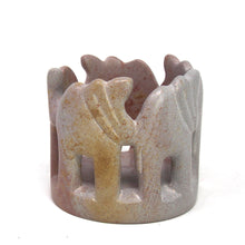 Load image into Gallery viewer, Circle of Elephants Soapstone Sculpture, 3 to 3.5-inch - Light Natural Stone