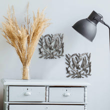 Load image into Gallery viewer, Pair of Square Tree of Life Haitian Steel Drum Wall Art
