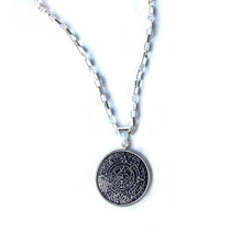 Load image into Gallery viewer, Alpaca Silver Aztec Calendar Pendant with Chain
