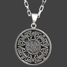 Load image into Gallery viewer, Alpaca Silver Aztec Face Pendant with Chain