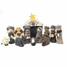 Load image into Gallery viewer, Felted Nativity 12-Piece Set