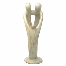 Load image into Gallery viewer, Natural 8-inch Tall Soapstone Family Sculpture - 2 Parents 1 Child - Smolart