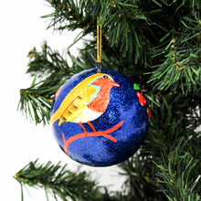 Load image into Gallery viewer, Handpainted Fox & Bird Ornaments, Set of 2