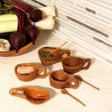 Load image into Gallery viewer, Reclaimed Olive Wood Salt Pot - Kahero Farm - Kenya