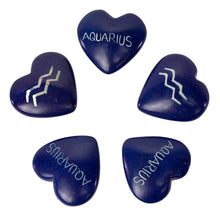 Load image into Gallery viewer, Zodiac Soapstone Hearts, Pack of 5: AQUARIUS