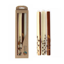 Load image into Gallery viewer, Tall Hand Painted Candles - Three in Box - Kiwanja Design - Nobunto