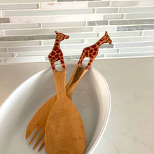 Load image into Gallery viewer, Giraffe Salad Serving Set