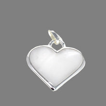 Load image into Gallery viewer, Corazon Blanco White Heart Pendant with Chain