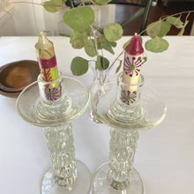 Load image into Gallery viewer, Hand-Painted 4" Dinner or Shabbat Candles, Set of 4 (Kileo Design)
