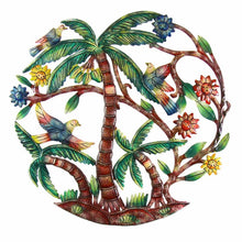 Load image into Gallery viewer, Colorful Palm Trees Hand Painted Metal Wall Art - Croix des Bouquets