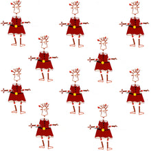 Load image into Gallery viewer, Set of 10 Dancing Girl Santa Pins - Creative Alternatives