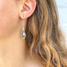Load image into Gallery viewer, Abalone Diamond-Shaped Dangle Earrings