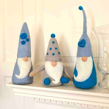 Load image into Gallery viewer, Winter Blues Felt Gnomes Trio, Set of 3