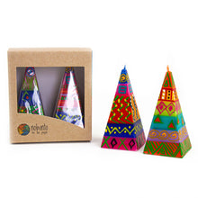 Load image into Gallery viewer, Pyramid Candles, Boxed Set of 2 (Shahida Design)