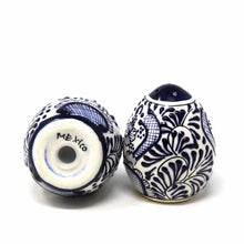Load image into Gallery viewer, Encantada Handmade Pottery Spice Shakers, Blue Flower