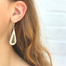 Load image into Gallery viewer, Teardrop Abalone and Mother of Pearl Drop Earrings