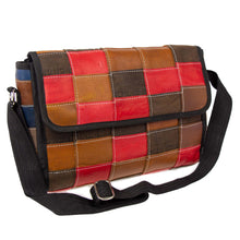 Load image into Gallery viewer, Leather Reclaimed Label Butler Bag