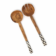 Load image into Gallery viewer, Olive Serving Set with Bone Handles 11 inch