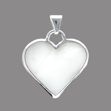 Load image into Gallery viewer, Corazon Blanco White Heart Pendant with Chain