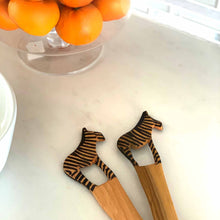 Load image into Gallery viewer, Zebra Salad Serving Set