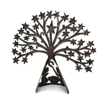 Load image into Gallery viewer, Haitian Metal Drum Tabletop Nativity with Shooting Blue Stars