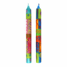Load image into Gallery viewer, Hand-Painted Dinner Candles, Pair (Shahida Design)