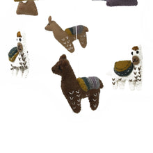 Load image into Gallery viewer, Hand Crafted Felt Little Llamas Mobile