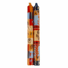 Load image into Gallery viewer, Hand Painted Candles in Uzushi Design (pair of tapers) - Nobunto
