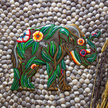 Load image into Gallery viewer, Hibiscus Elephant Haitian Metal Drum Art