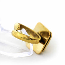 Load image into Gallery viewer, Floral Abstract Adjustable Brass Ring