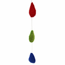 Load image into Gallery viewer, Rainbow Raindrops Felt Mobile Hanging Room Decor