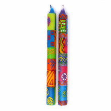 Load image into Gallery viewer, Hand-Painted Dinner Candles, Pair (Shahida Design)