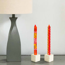 Load image into Gallery viewer, Set of Three Boxed Tall Hand-Painted Candles - Zahabu Design - Nobunto