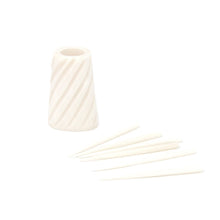Load image into Gallery viewer, Hand-caved Cocktail Picks & Jar in Natural Bone