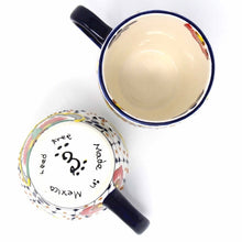 Load image into Gallery viewer, Rounded Mugs - Dots and Flowers, Set of Two - Encantada