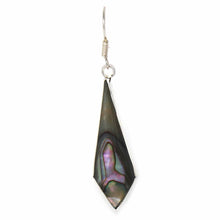 Load image into Gallery viewer, Abalone Diamond-Shaped Dangle Earrings