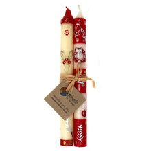 Load image into Gallery viewer, Tall Hand Painted Candles - Pair - Kimweta Design - Nobunto