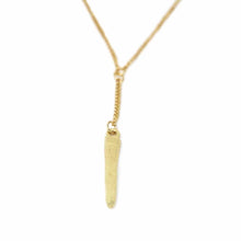 Load image into Gallery viewer, Cone Pendant Goldtone Neckace