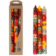 Load image into Gallery viewer, Set of Three Boxed Tall Hand-Painted Candles - Indaeuko Design - Nobunto