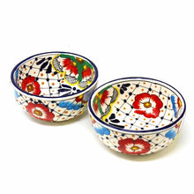 Load image into Gallery viewer, Half Moon Bowls - Dots and Flowers, Set of Two - Encantada