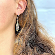 Load image into Gallery viewer, Abalone Diamond-Shaped Dangle Earrings