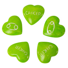 Load image into Gallery viewer, Zodiac Soapstone Hearts, Pack of 5: CANCER