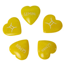 Load image into Gallery viewer, Zodiac Soapstone Hearts, Pack of 5: GEMINI