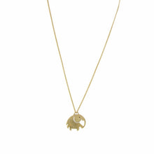Load image into Gallery viewer, Elephant Pendant Brass Necklace