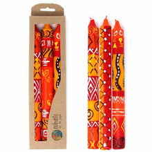 Load image into Gallery viewer, Set of Three Boxed Tall Hand-Painted Candles - Zahabu Design - Nobunto