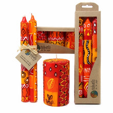 Load image into Gallery viewer, Set of Three Boxed Hand-Painted Candles - Zahabu Design - Nobunto